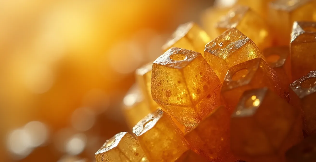 Structure moléculaire du CBD interagissant avec les récepteurs cutanés